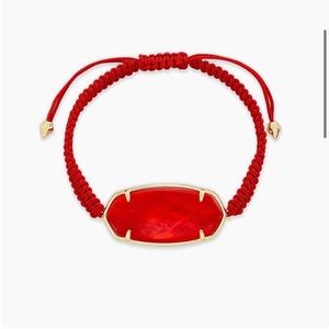 Kendra Scott Elle Gold Friendship Bracelet in Red Illusion